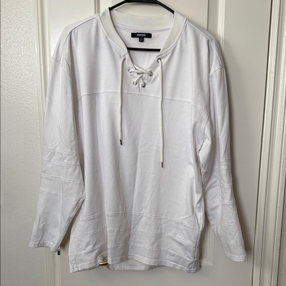 JACKSON Men's White Long Sleeve Tee